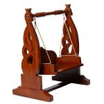 Happy Decor Premium Polished Sheesham Wooden Laddu Gopal Jhula, Kanhaji, Thakurji, Shri krishna Jhula, Swing for Bal Gopal Idol, (Size:- 15