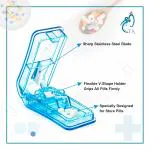 Dyzeko Pill Cutter and Splitter for Small Pills and Large Pills in Half with Stainless Steel Blade Easy Cut Pills Tablet Vitamin and Big Medicine (PACK OF 1)