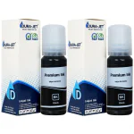 DURA-JET 003 Ink for Epson L3110, L3150, L3115, L3116, L3101, L3210, L3215, L3216, L3250, L1110, L3151, L3152, L3156, L5190 Printer Ink Bottle for Epson 003 Ink - Code (70gm x 2 Black) Bottle- 502399