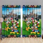 Dc Decastle Mickey mouse digital printed 152 cm (5ft) Room darkening polyester Window Curtain (multicolour, Pack of 2)