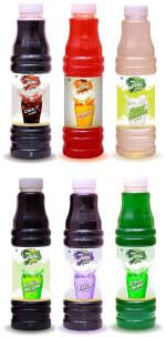 Cola-T+ Orange+ ClearLemon+ FudinaMasala+ Falsa+ GreenApple Sharbat & Soda /Non-Fruit Synthetic Syrup Combo/Gift Pack/Summer Combo(700mlX6)