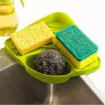 VENIK Corner Kitchen Sink Wash Basin Storage Organizer Rack (Multi-Color, Pack of 1) (Sink Corner)