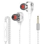 XANK Dual Driver Bass In-ear Earphones 3.5mm HiFi Headset Earbud