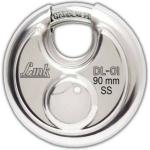 Link Silver Stainless Steel 90mm Round Lock with 3 Silver Keys and Hi Tech Nickel |10 yrs Warranty