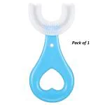 Enorme U Shaped Soft Manual Whitening Silicone Mouth Cleaning Toothbrush For Kids ( Pack of 1 )