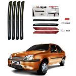 Feelitson Black Car Bumper Protector Safety Guard Single Strip For Ikon (Pack Of 4)