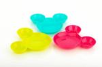 YASHRON Unbreakable Mickey Mouse Shaped Kids Snack Serving Sectioned Plate for kids