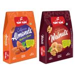YUM YUM Premium Dry Fruits Combo Pack 500g- Almonds, Walnuts (Pack of 2 x 250 g)