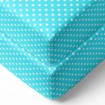 Bacati Turquoise MixNMatch Pin Dots Crib Fitted Sheet 0 - 24 M (132 cm x 71 cm) Pack Of 2
