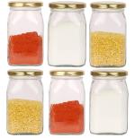 Pure Source India Clear Glass Jars & Containers 250 Gm ( 6.5 X 12.5 Cm)0.25 Kilograms