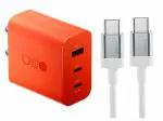 Hespa CMF by Nothing 65W GaN 3A Multiport Mobile Adapter & CMF C to C Cable (1.3M) (Complete Combo-Orange)