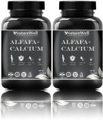 Naturewell Alfalfa Calcium Citrate Malate 1200Mg Tablets For Women And Men, 60 Tablets Each (Pack Of 2)