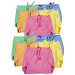Ineffable Baby Langot Hosiery Cloth Diaper Tying Knotted Cotton Nappies Washable & Reusable (Assorted Colours) (Pack of 10)