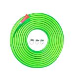 Cinagro 10 Meter 0.5 inch Heavy Duty PVC Garden Hose Pipe with Tap Adapter & 3 Clamps, Lightweight, Durable & Flexible, Water Pipe for Garden, Water Hose Pipe, Car Washing (32.8 feet, Light Green)