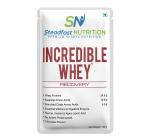 Steadfast Nutrition Incredible Whey| quick muscle growth and recovery. | 24.8g Whey Protein , 5.0g BCAA;s, 10.9g EAA | Added digestive enzymes for better protein absorption. Chocolate flavoured/Lab Tested Box of 30 Servings /35g per serve