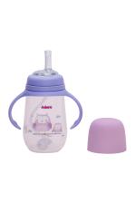 Adore Scotland Wide neck Soft Straw Sipper with Twin Handle-250ml- Purple