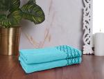 Justoriginals PCBT0CTNASTSB2139 Blue Cotton Bath Towels - King (Pack of 2)