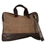 Jharcraft (A Jharkhand Govt. Enterprise) Natural Silk with Leather sling Laptop Bag Regular Use Bag