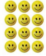 NAVRANGI Smiley Face Squeeze Stress Ball Toys 15 cm (Pack of 12)
