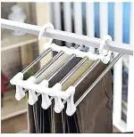 MAAHIL 5 In 1 ABS Foldable Hangers For Clothes Hanging Multi-layer Multi Purpose Pant Hangers For Wardrobe Magic Foldable Hanger Clothes Hanger Multipurpose Hanger Organizer Cloth