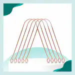 Nurpi copper Tongue Cleaner round shape handle An Anti-Microbial Tongue brush for Oral Health Reduces Bad Breath & Supports Digestive Health for adults 5 pcs