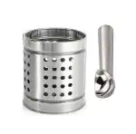 FIRST FRONT Stainless Steel Cutlery Holder With Plastic Ice Cream Moulds and (Multicolour, Pack of 2)