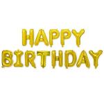 Party Midlinkerz Plastic Golden Happy Birthday Letter Foil Balloon Party Decoration Kit