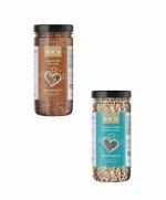 Pro Bono SUPERFOOD Roasted Salted Flax and Sunflower Seeds (150gm) High in Omega 3 Fatty Acids, May Stabilize Blood Sugar Levels, and May Help Balance Estrogen.