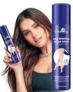 Urban Yog Hair Removal Cream Spray With Tulip Fragrance | Pain-free Body Hair Removal for Women (130 ml)