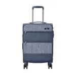 Safari Harmony TSA Lock 8 Wheels 57 Cms Small Cabin Trolley Bag Soft Sided Polyester 360 Degree Wheeling System Luggage, Trolley Bags for Travel, Suitcase for Travel, Blue