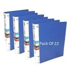 Shining Zon 2D Ring Binder Plastic Box File -A4 Size | File for Certificates and Documents | Office documents and Certificate Plastic File | Ring Files for Documents (Pack of 22)