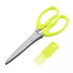 ROKOPO Multi-Functional Stainless Steel Kitchen Knives 5 Layers Scissors for Vegetable