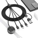 ZORBES Multi Usb Charging Cable 4 In 1 Charging Cable For Phone, Tablet, Samsung Galaxy Watch Universal Travel Charging Cable For Iphone, Ipad, Samsung Galaxy Watch 5/4/3