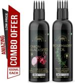 Desi Crew Onion Blackseed and Rosemary Oil for Skin, Body and Hair Care 100 ml Each