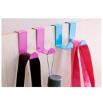 Tagve Stainless Steel Z Shaped Door Hanging Hooks (4 Pieces)