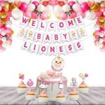 Festiko 33Pcs Welcome Baby Lioness Theme Decoration Party Combo For Welcoming New Born Girl, Boy, Baby