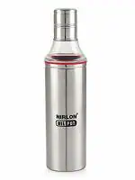 NIRLON Stainless Steel Oil Dispenser/ Oil Pot/ Vinegar Pourer Bottle/ Oil Pourer with Nozzle for Kitchen Use, 1000ml (OP)