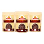 Ghotaram Kiln Fired Kala Noon Exotic Mineral Rich Black Salt Fresh Himalayan Black Salt | Black Salt Grinder Perfect for Chaats, Chutneys, Salads, Fruits, Grilled Chicken-1900GM*3Pack
