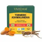 VAHDAM Organic Turmeric + Ashwagandha Herbal Tea | 15 Tea Bags of Immunity Tea | Certified USDA Organic | Pure Detox Tea | Green tea for weight loss