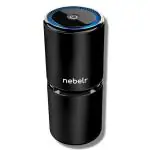 Nebelr Car Air Purifier Ionizer - 10 Million Negative Ions - Kills 99.9% Viruses - Removes PM2.5 & Dust - Portable - Designed in Japan (Black CARBON)