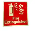 PYRO GUARD FIRE EXTINGUISHER SIGNAGE BOARD 6x6INCH.