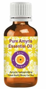 Deve Herbes Pure Amyris Essential Oil (Amyris balsamifera) Natural Therapeutic Grade Steam Distilled 50ml