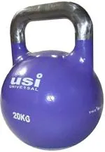 USI UNIVERSAL THE UNBEATABLE Kettlebells, Kettlebell for Fitness, Kettlebell for Home Gym, CKB Competition Kettlebell with Steel Hollow Construction, Textured Wide Handle & Wide Base (20Kg)