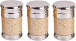 JVL Silver Stainless Steel Air Tight Fusion Food Storage Canister 225ml (Pack of 3)