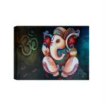 SHASWAT ART Lord Ganesha Texture Canvas Painting for Living Room Size 18 Inch x 24 Inch