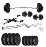 Protoner home gym 20 kgs, 2 kg x 4 plates 3 kg x 4 plates, 1 x 3 feet bar,2 x Dumbbell rods