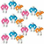 Pmw - Robot Shape Eraser - Pack of 15 - Birthday Return Gifts - Non Toxic - Robot Eraser for Kids, Easy to use, Education with Play, Can be Used as Return Gift in Kids Parties
