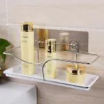 ELITEHOME Self Adhesive Bathroom Tray, Plastic Bathroom Organizer/Stand for Bathroom Accessories