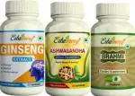 Erbzenerg Ayurvedic Ginseng, Ashwagantha, Bhrami for Memory 180 Capsule Pack of 3