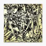 Tamatina Multicolor Jackson Pollock Art Echo Number 25 Abstract Dripped Canvas Painting - 24X24 Inch